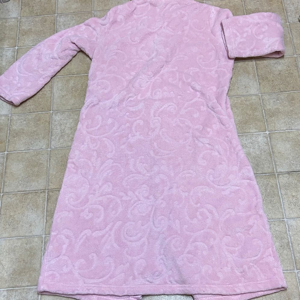 Simply Basic Pink Plush Robe Size XL - Picture 4 of 12